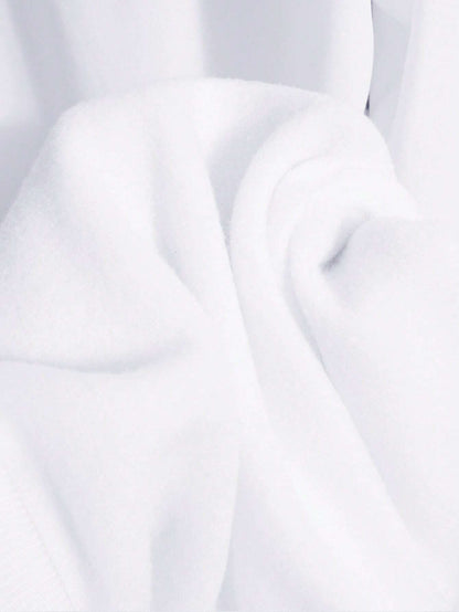 Manfinity Dauomo Men Letter Graphic Thermal Lined Sweatshirt , Fall Winter