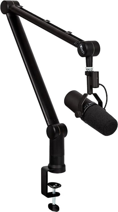 IXTECH Boom Arm - Adjustable 360 Rotatable Microphone Arm - Sturdy Stainless Steel Mic Arm Desk, Table Stand - Foldable Scissor Arm - Stable Microphone Mount Arms for Radio Studio, Podcast, Gaming