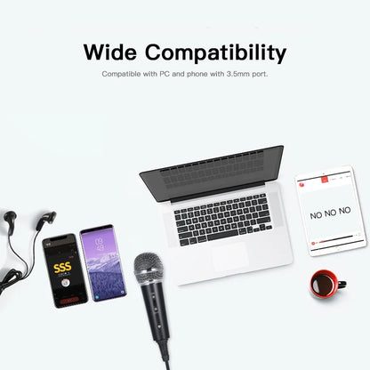 Wired Condenser Microphone for Computer Audio 3.5Mm Studio Mic Video Conferencing Voice Recording Video Chatting KTV Karaoke Mic with Stand for PC Phone