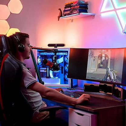 IXTECH Boom Arm - Adjustable 360 Rotatable Microphone Arm - Sturdy Stainless Steel Mic Arm Desk, Table Stand - Foldable Scissor Arm - Stable Microphone Mount Arms for Radio Studio, Podcast, Gaming