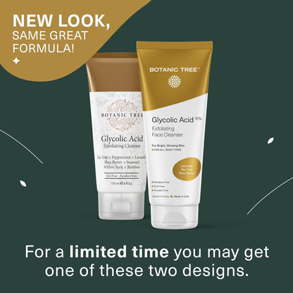 Glycolic Acid Face Wash - Facial Cleanser and Scrub - 10% Glycolic Acid, AHA - Salicylic Cleanser - 6 Fl. Oz