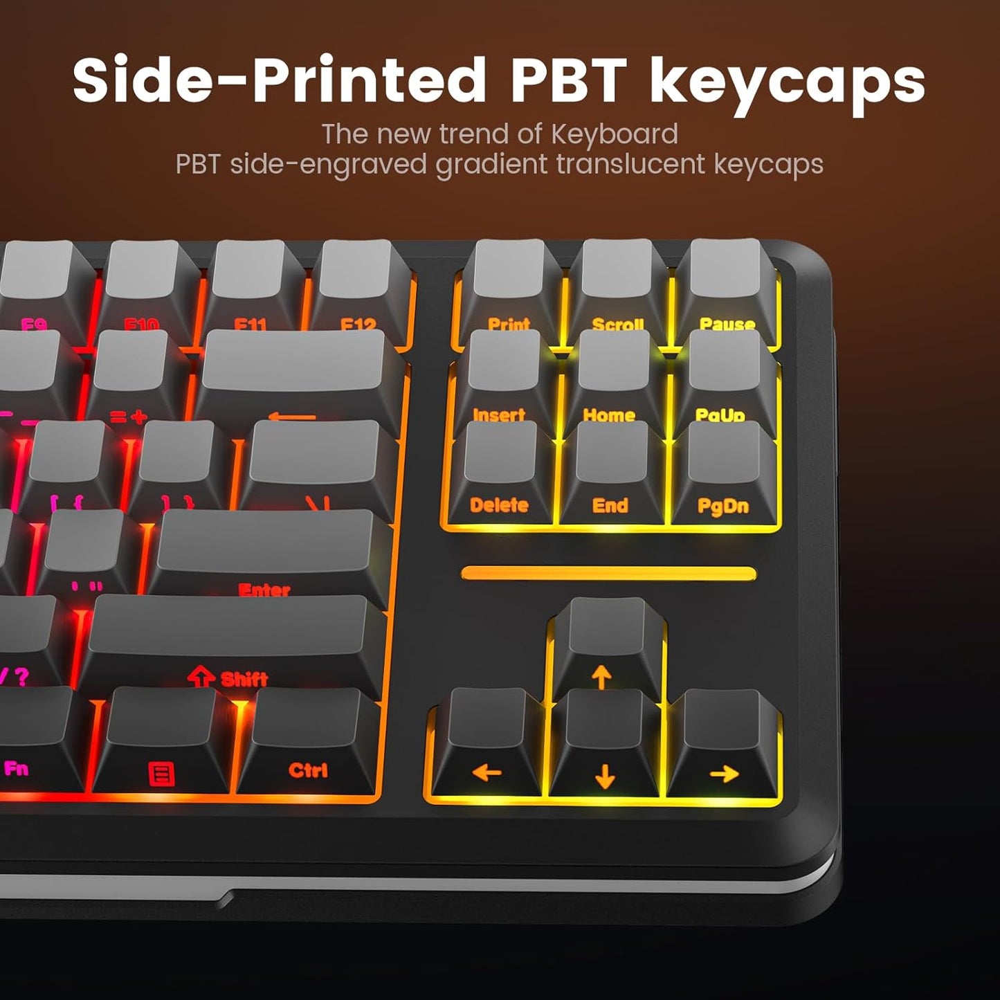 Wireless Mechanical Keyboard,3-Modes Bluetooth Gasket Hot Swappable TKL RGB Custom Keyboard,Pre-Lubed Switches,Side Printed PBT Gradient Keycaps, South-Facing Leds Socket