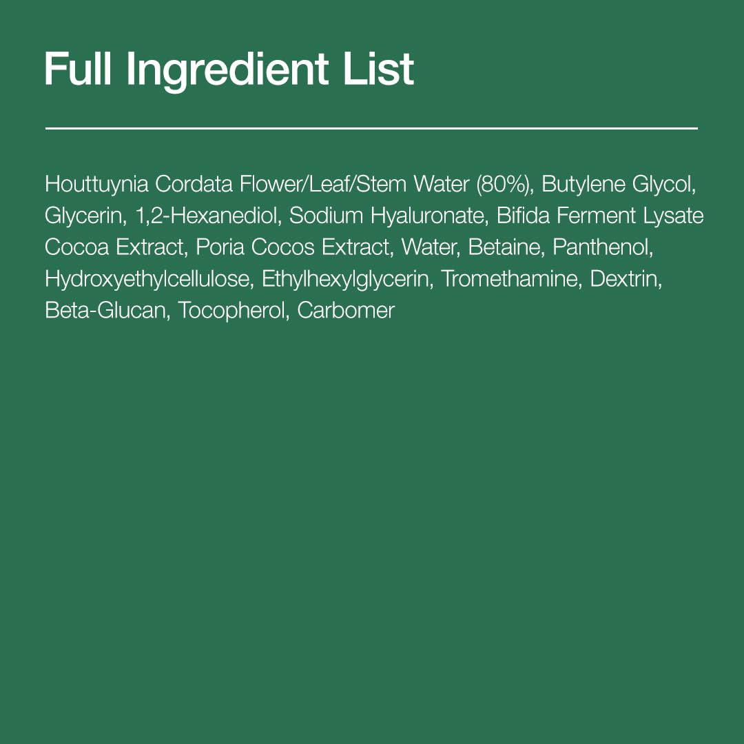 Heartleaf 80 Soothing Ampoule, Hydration Facial Serum for Glass Skin, Panthenol, Hyaluronic Acid, Non-Greasy, Gentle Formula, Lightweight Essence, Vegan, Korean Skin Care, 30Ml/1.01 Fl.Oz