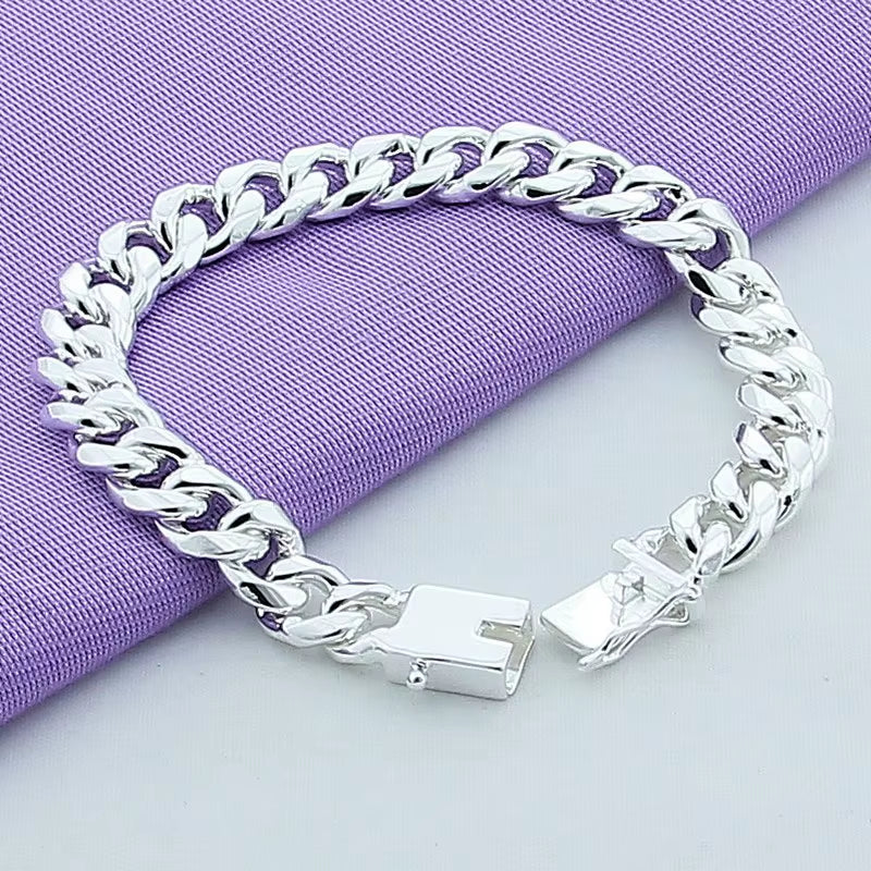925 Silver Jewelry Sets for Women Men Sideway Necklaces Bracelets Jewelry Gifts