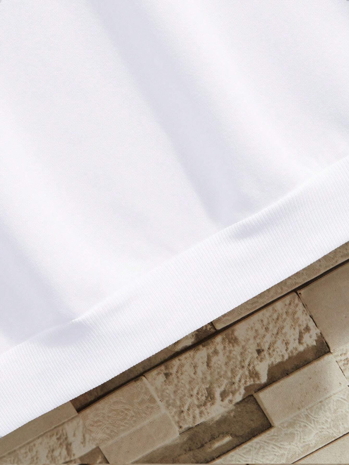 Manfinity Dauomo Men Letter Graphic Thermal Lined Sweatshirt , Fall Winter